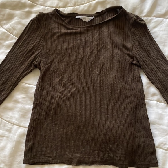 Mango Ribbed Long Sleeve Shirt - Picture 8 of 9